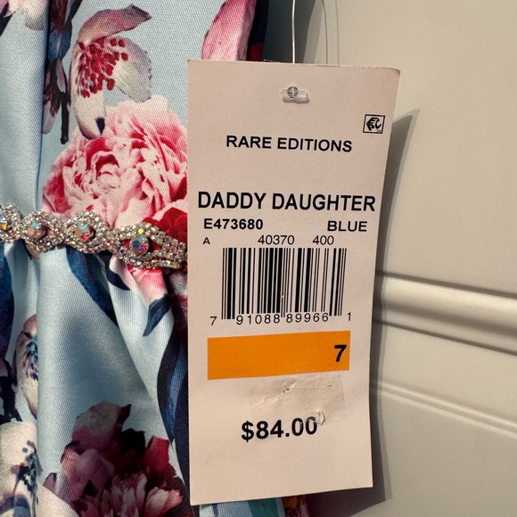 Rare Editions Girl Floral pink special occasion high low dress  NWT size 7 - Picture 5 of 5